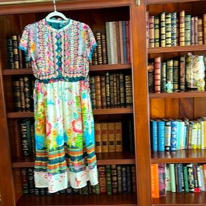 Johnny Was silk dress, S